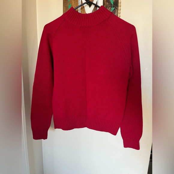 Jeanne Pierre Red Crew Neck Pull-On Sweater, Medium Weight, Women’s Sz S - Picture 6 of 14